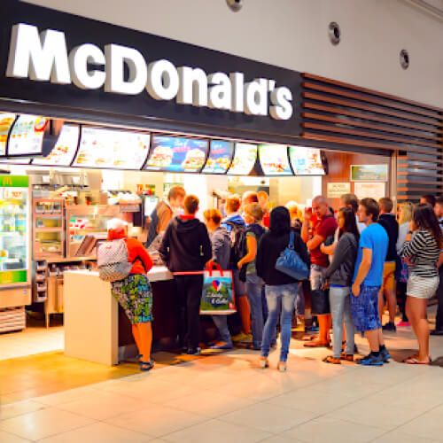 People availing discount in McDonnald's